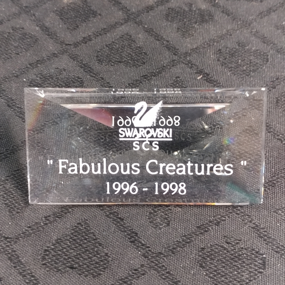 Swarovski 'Fabulous Creatures' Title Plaque.